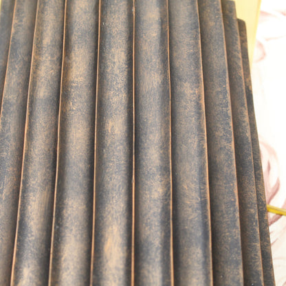 A Pair of Fluted Table Lamps - Translucent Amber Resin & Gold Accents