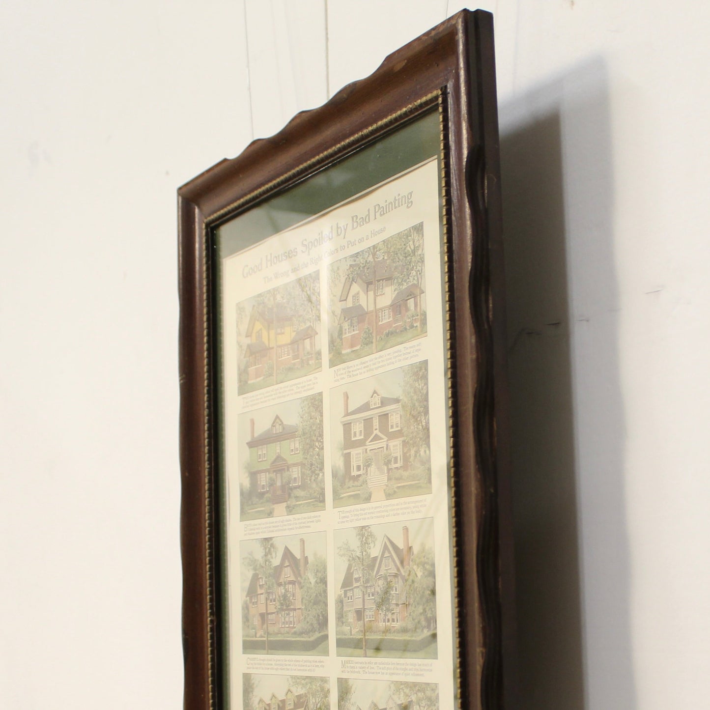 Framed Vintage Good Housekeeping Magazine Page | "Good Houses Spoiled by Bad Painting"
