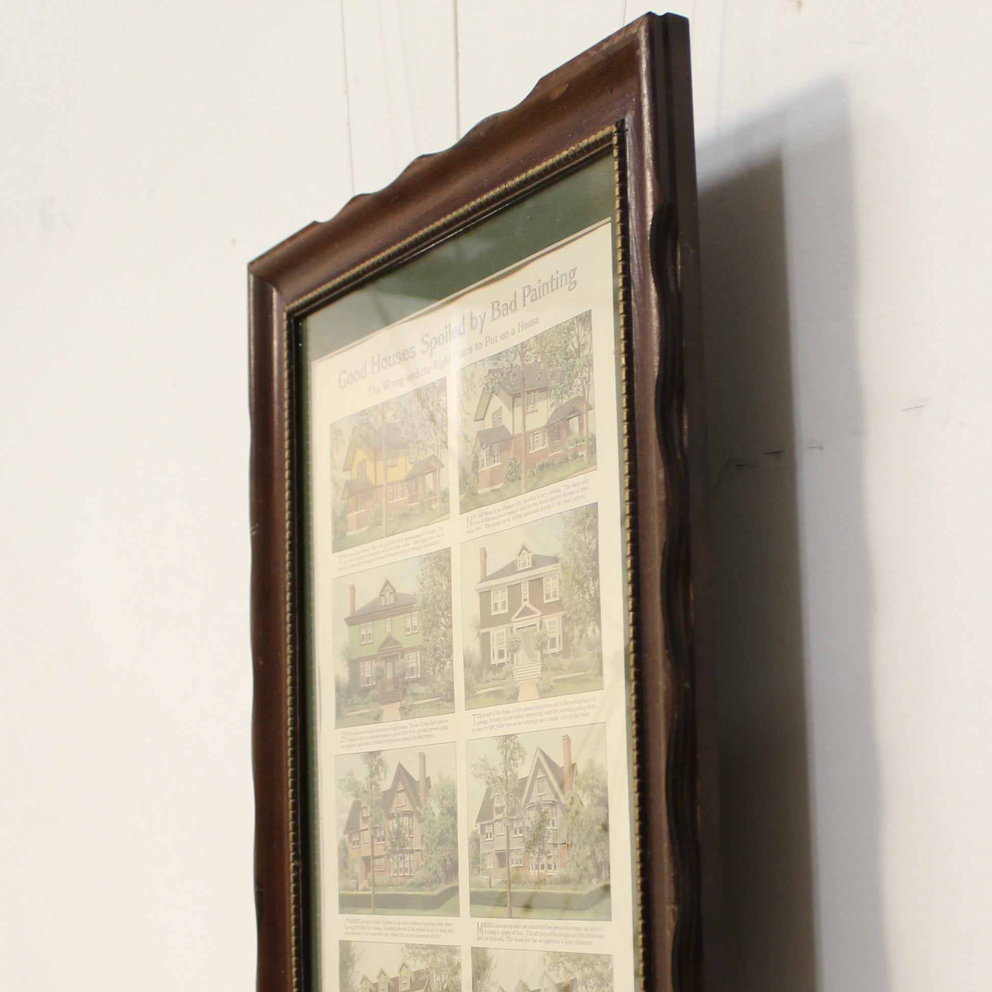 Framed Vintage Good Housekeeping Magazine Page | "Good Houses Spoiled by Bad Painting"