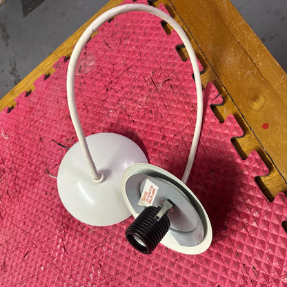 Vintage White Globe Pendant Light | 9" Diameter from OffCenterModern