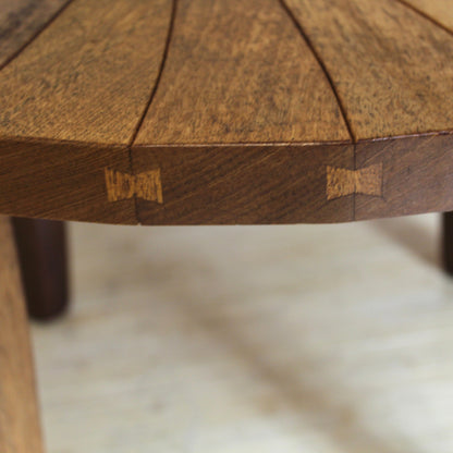 Studio Craft Spiral Segmented Side Table with Bowtie Joinery. 