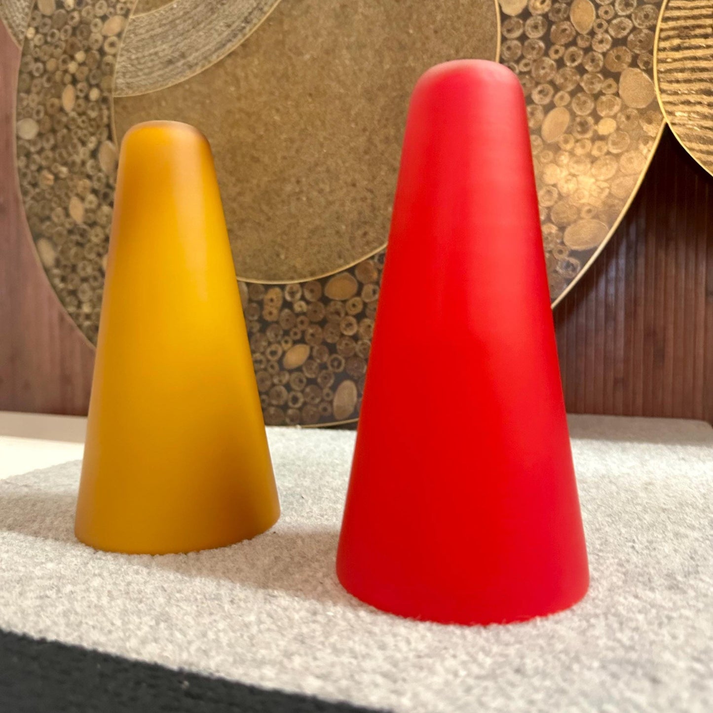 Vianne Glass Red Cased Glass Bullet Light Shade | France from OffCenterModern