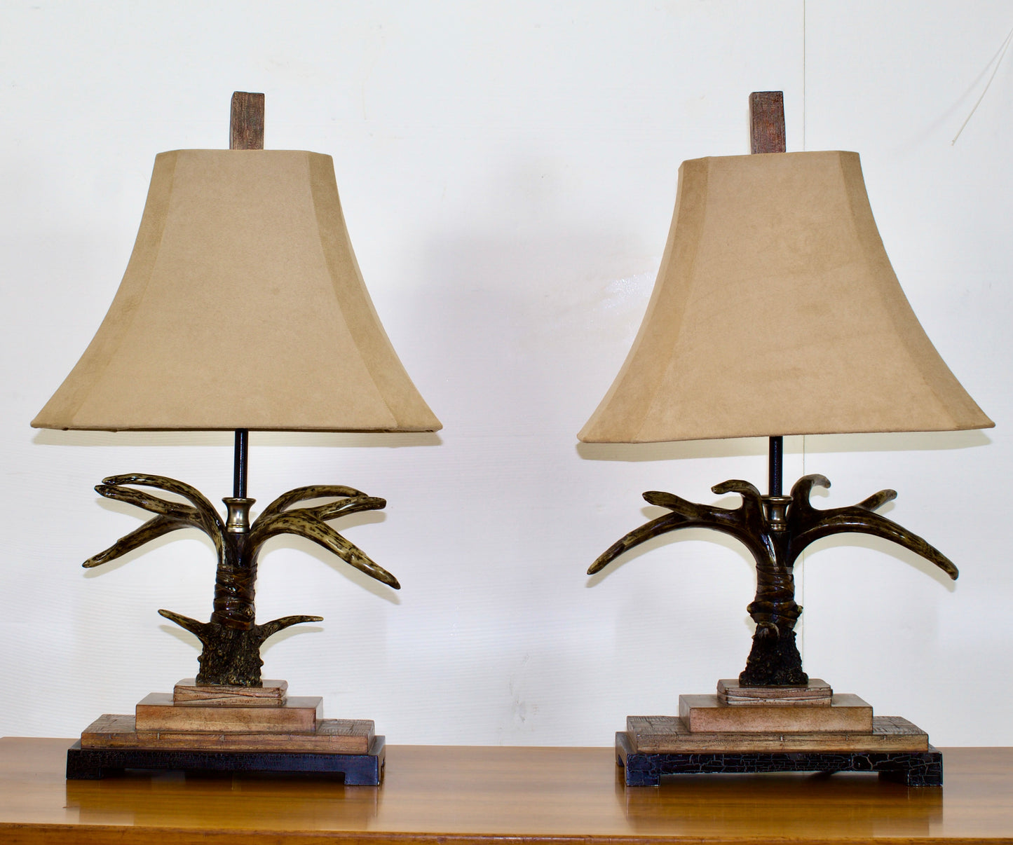 Faux Antler Table Lamps | Pair