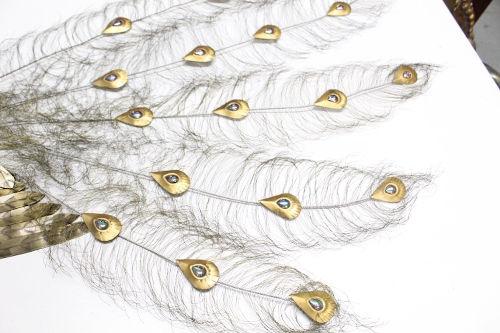 3-D Metal Peacock Wall Sculpture