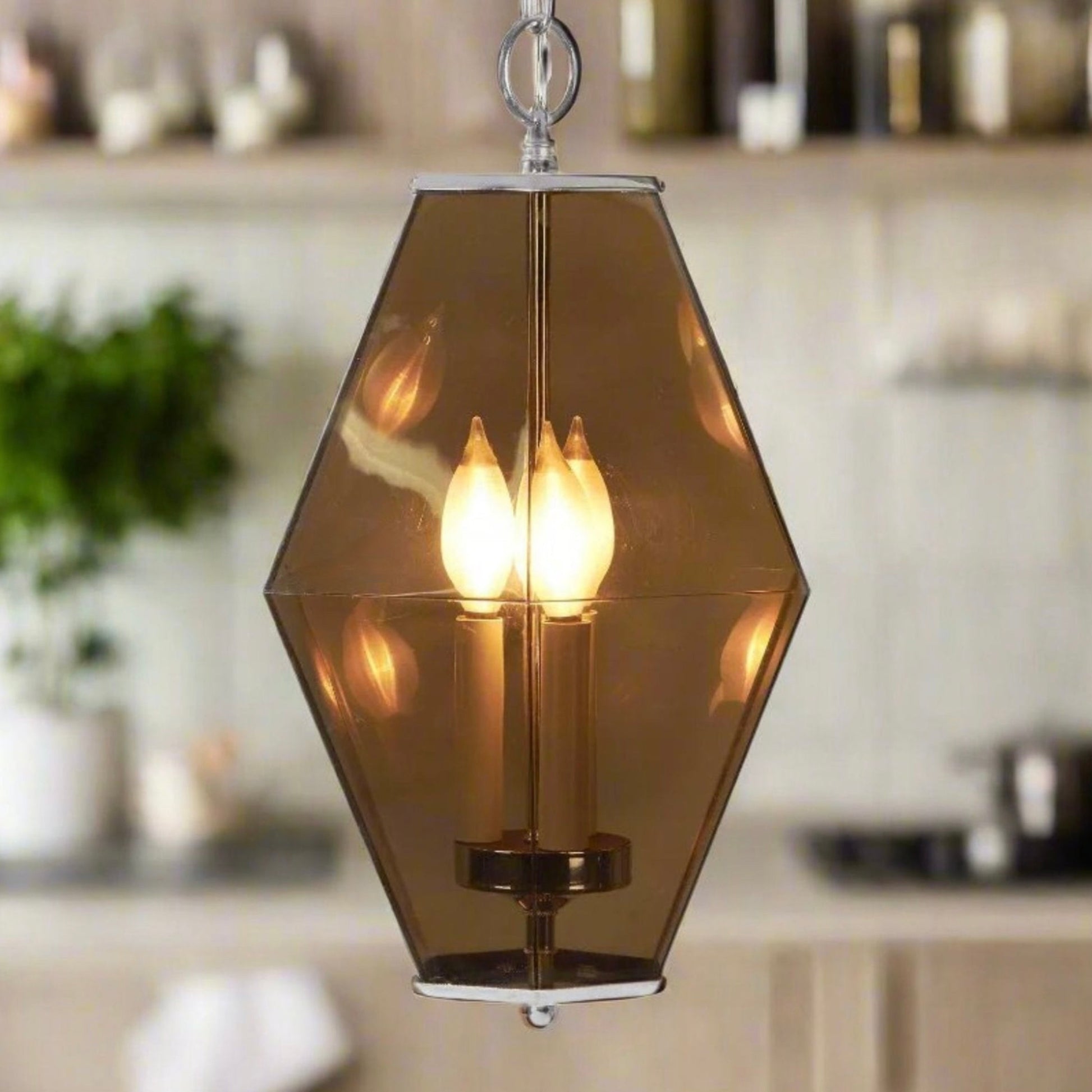 3-Light Pendant Light | Smoked Gray Prism