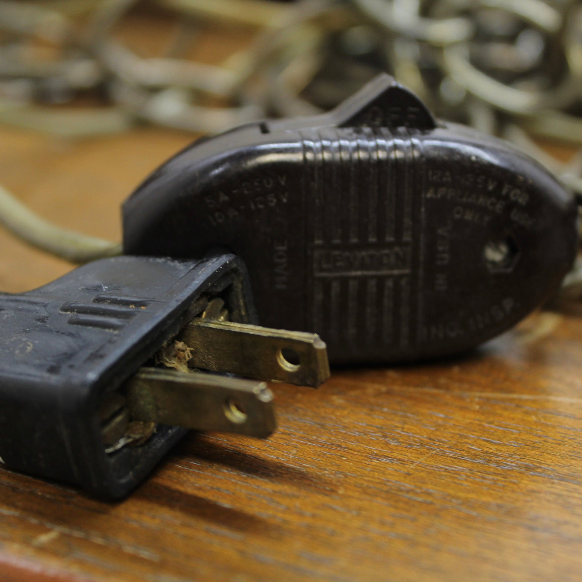 Vintage Mid-Century Modern Lucite Swag Chandelier - 3-Tier Waterfall Brass 6-Light Fixture - Venini Triedri Style