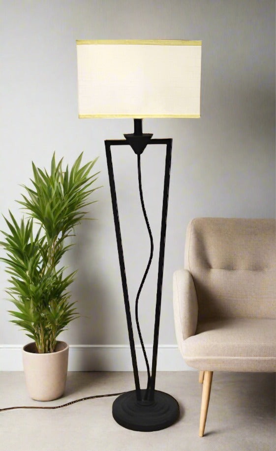 1990s Metal Squiggle Floor Lamp