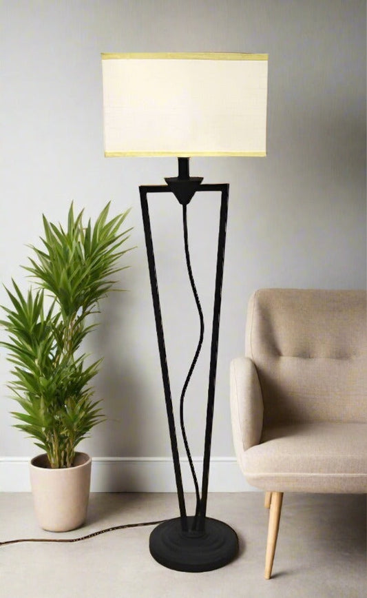 1990s Metal Squiggle Floor Lamp