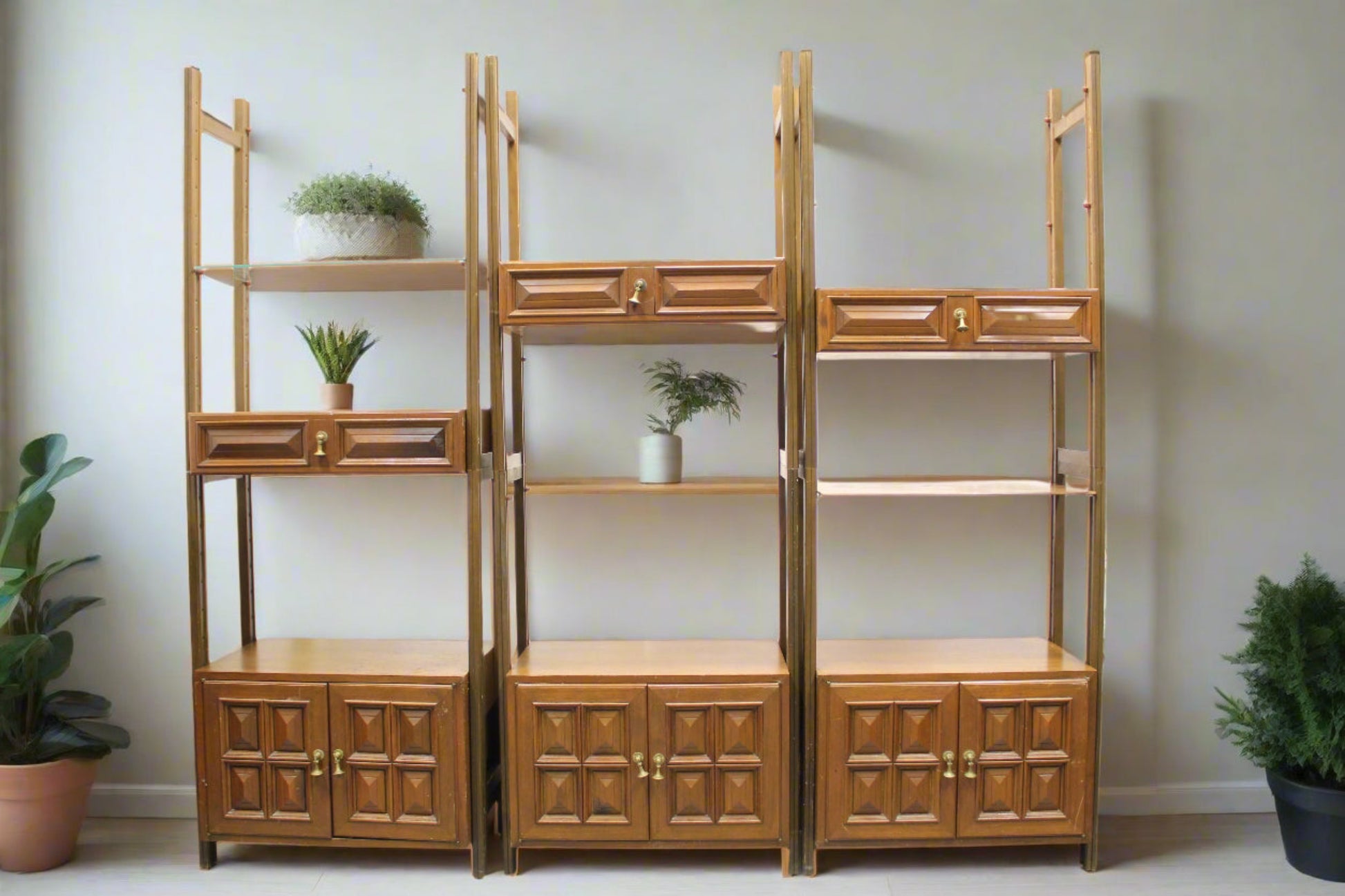 Vintage Modular Room Divider Wall Unit