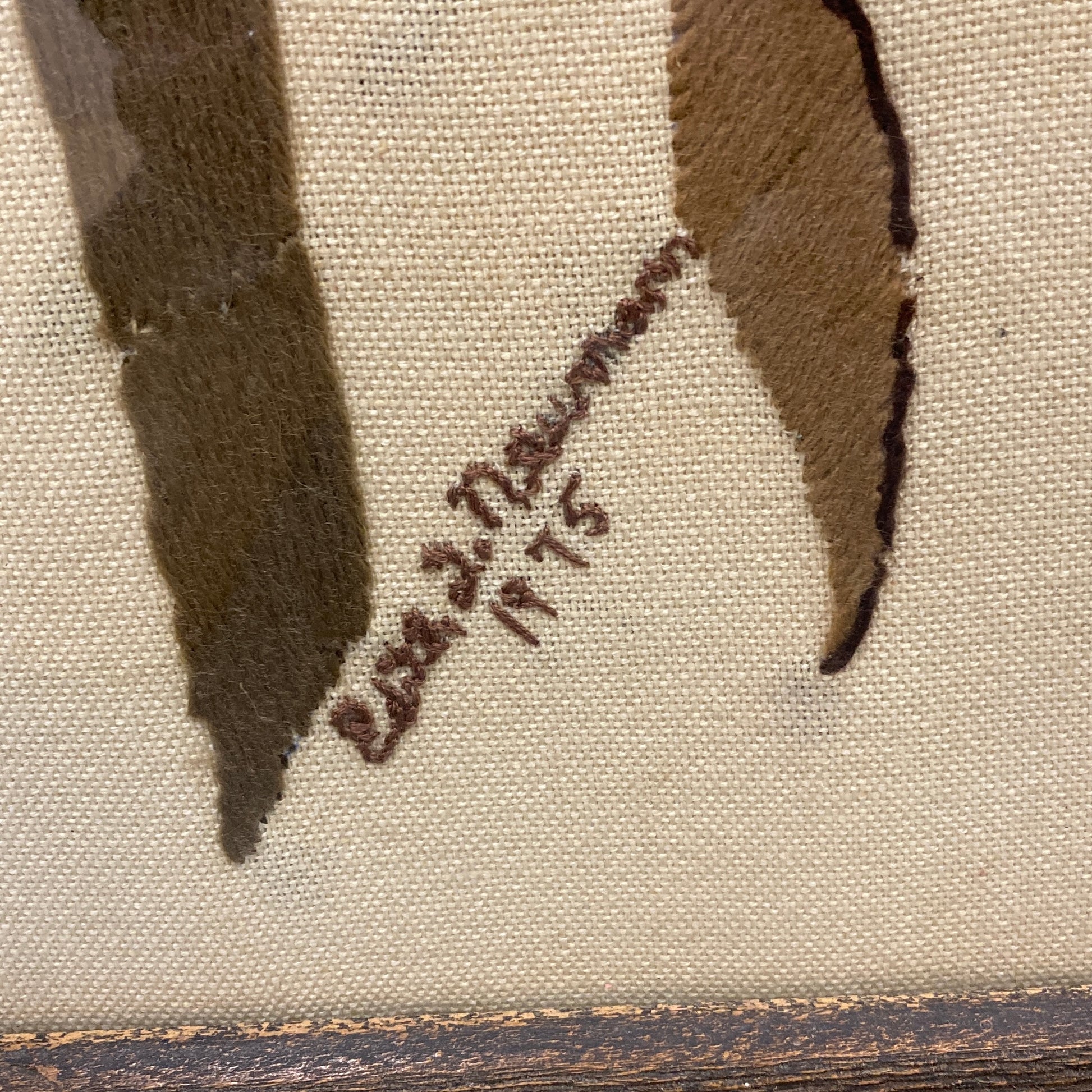 1970s Crewel Embroidery Sunflower Wall Art