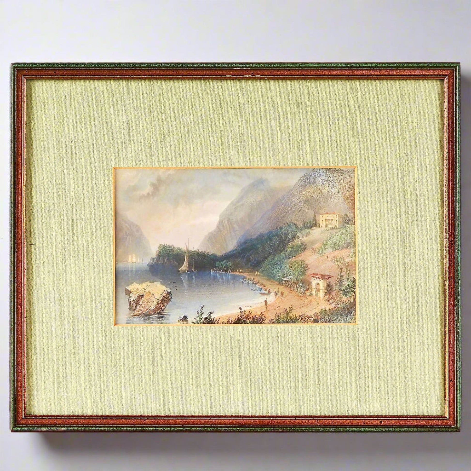 Antique WH Bartlett Historic Boston Framed Steel Prints | A Pair