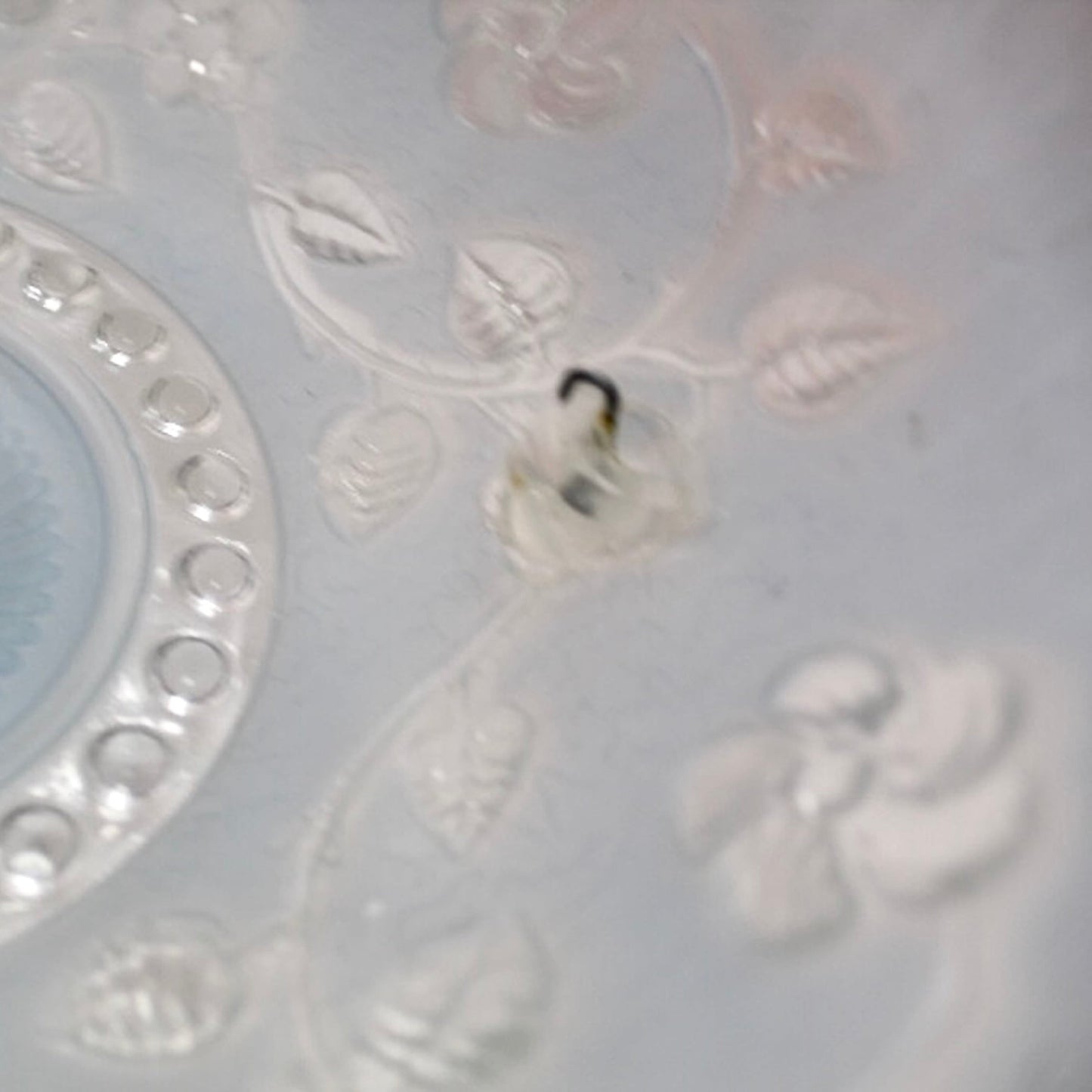 Art Nouveau Blue Glass Pendant Shade