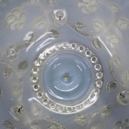 Art Nouveau Floral Design Blue Glass Light Shade Only.  