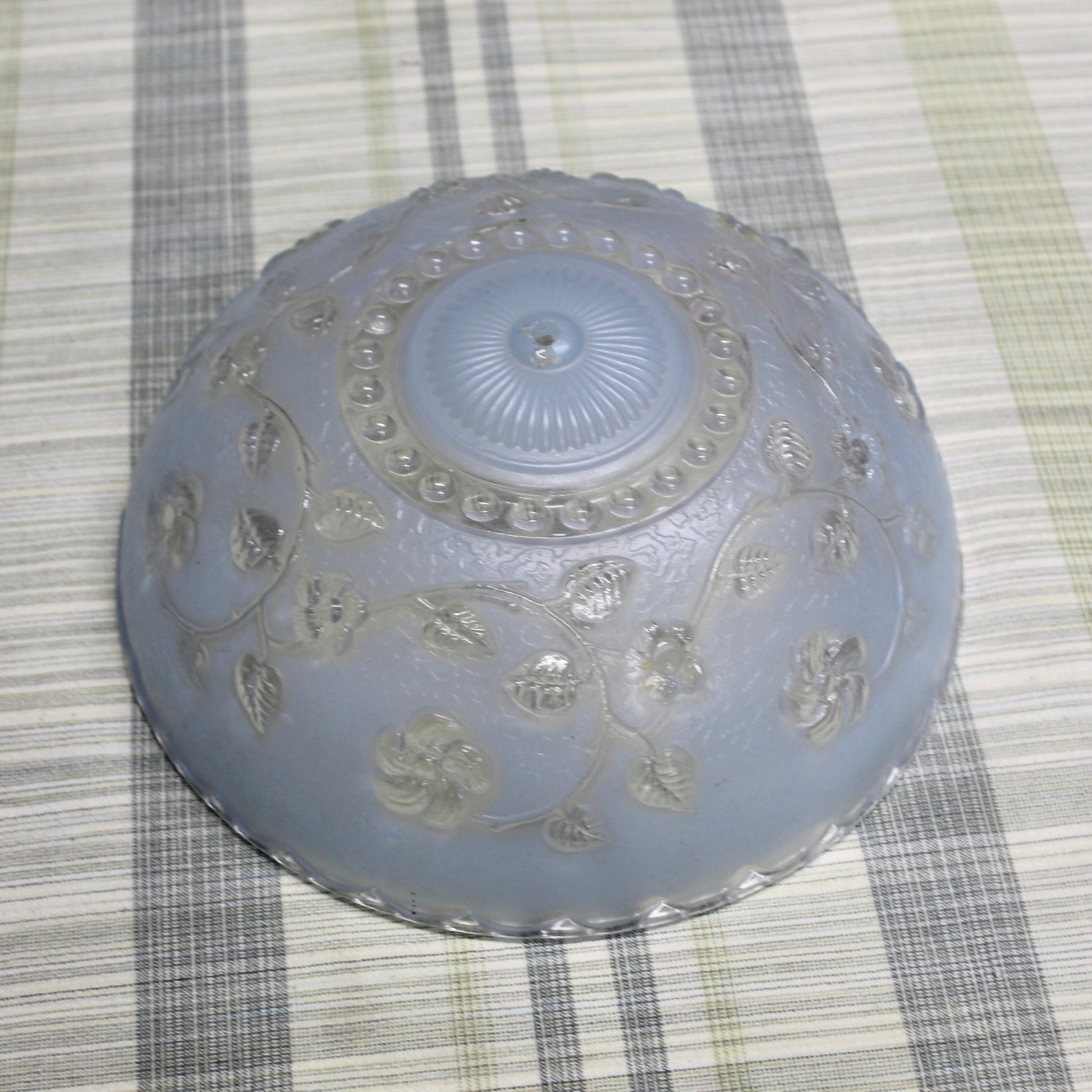 Art Nouveau Floral Design Blue Glass Light Shade Only