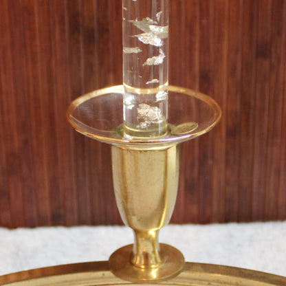 Round Clear Glass w/ Gold Rim Candle Wax Dip Catcher | 10 Pc.