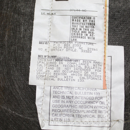 Patrician Furniture Co Leather Armchairs | Pair 1980s Post Modern 