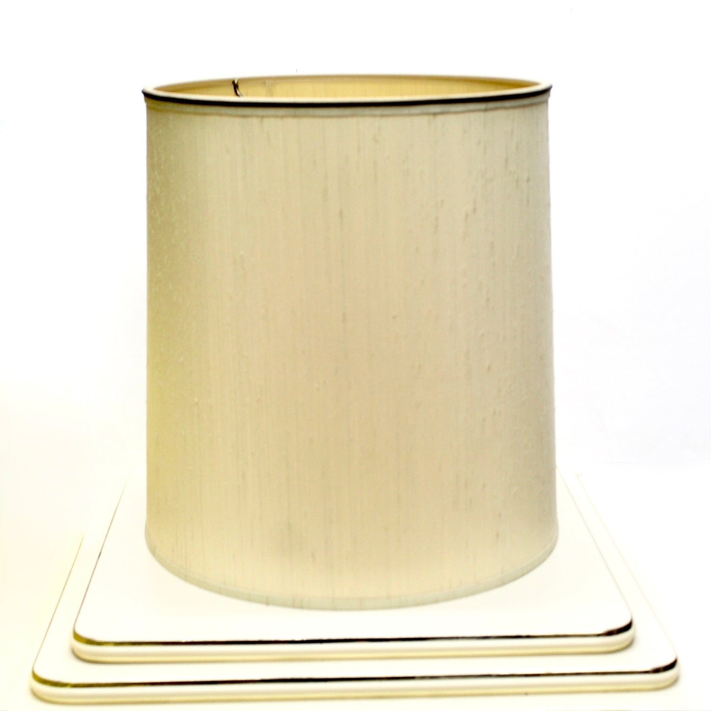 Large Vintage Stiffel Linen Drum Lampshade