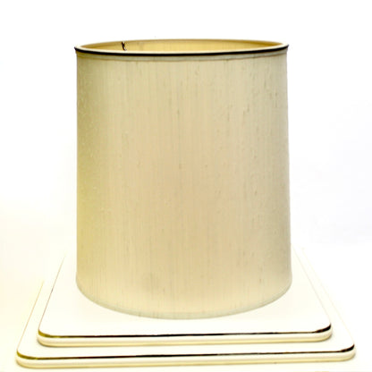 Large Vintage Stiffel Linen Drum Lampshade