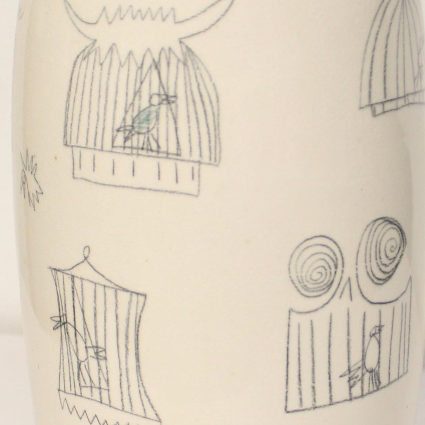 Vintage French Ceramic Table Lamp | ELC Du Nord | Birdcages