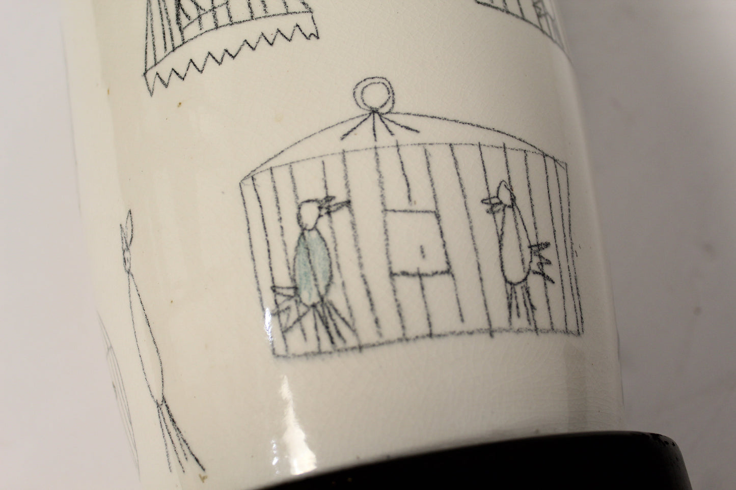 Vintage Birdcage Ceramic Table Lamp | LC du Nord