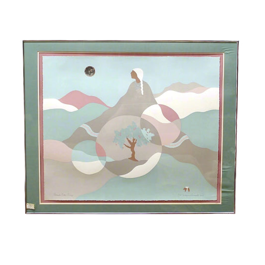 Vintage Artist signed Print "Black Elk's Prayer" | Jacqueline Rochester