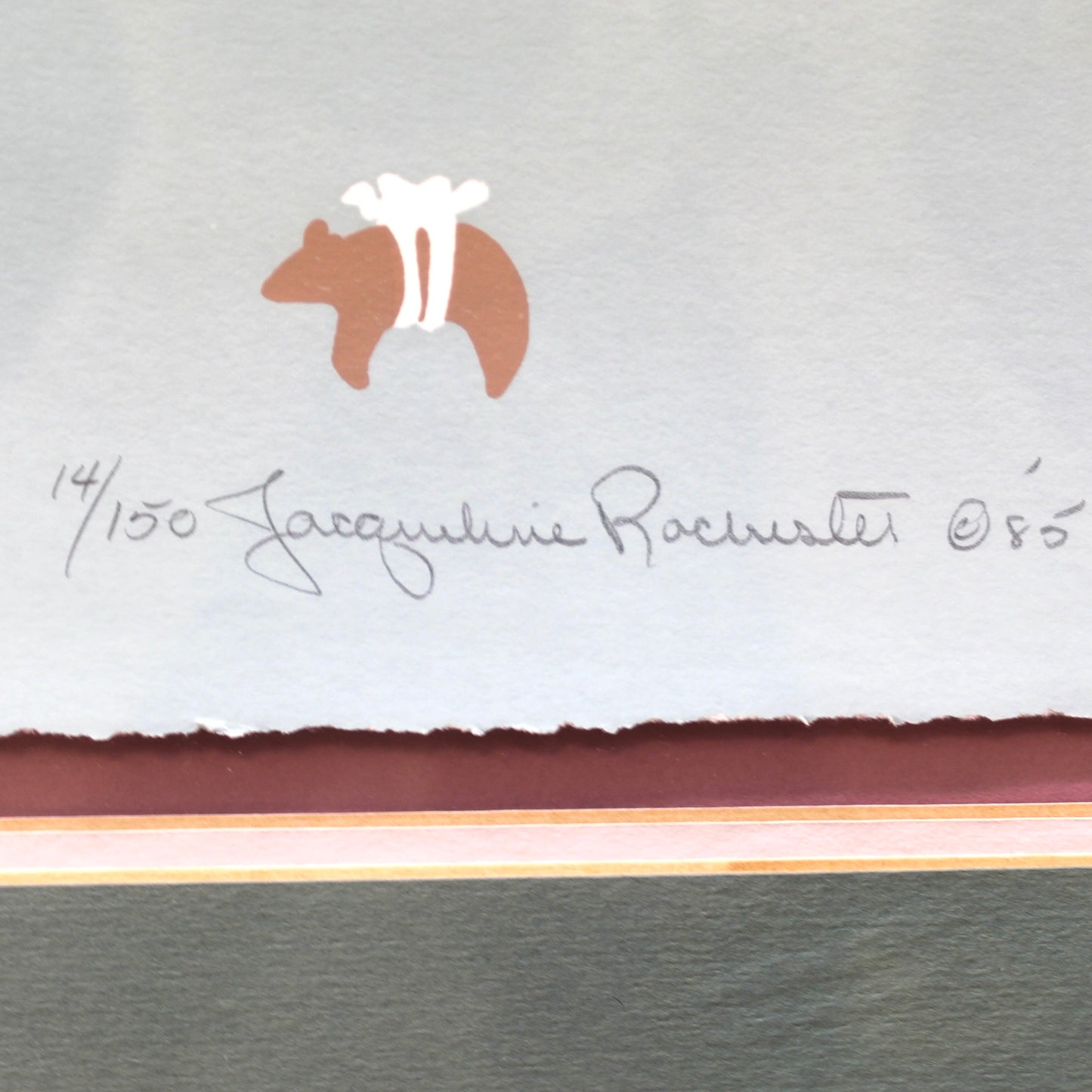 Vintage Artist Signed Print "Black Elk's Prayer" | Jacqueline Rochester