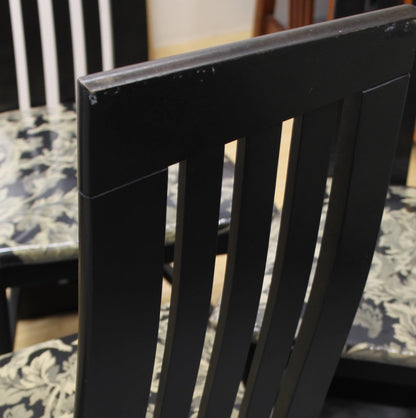 6 Pc. Set - Post-Modern High Slat Back Dinning Chairs
