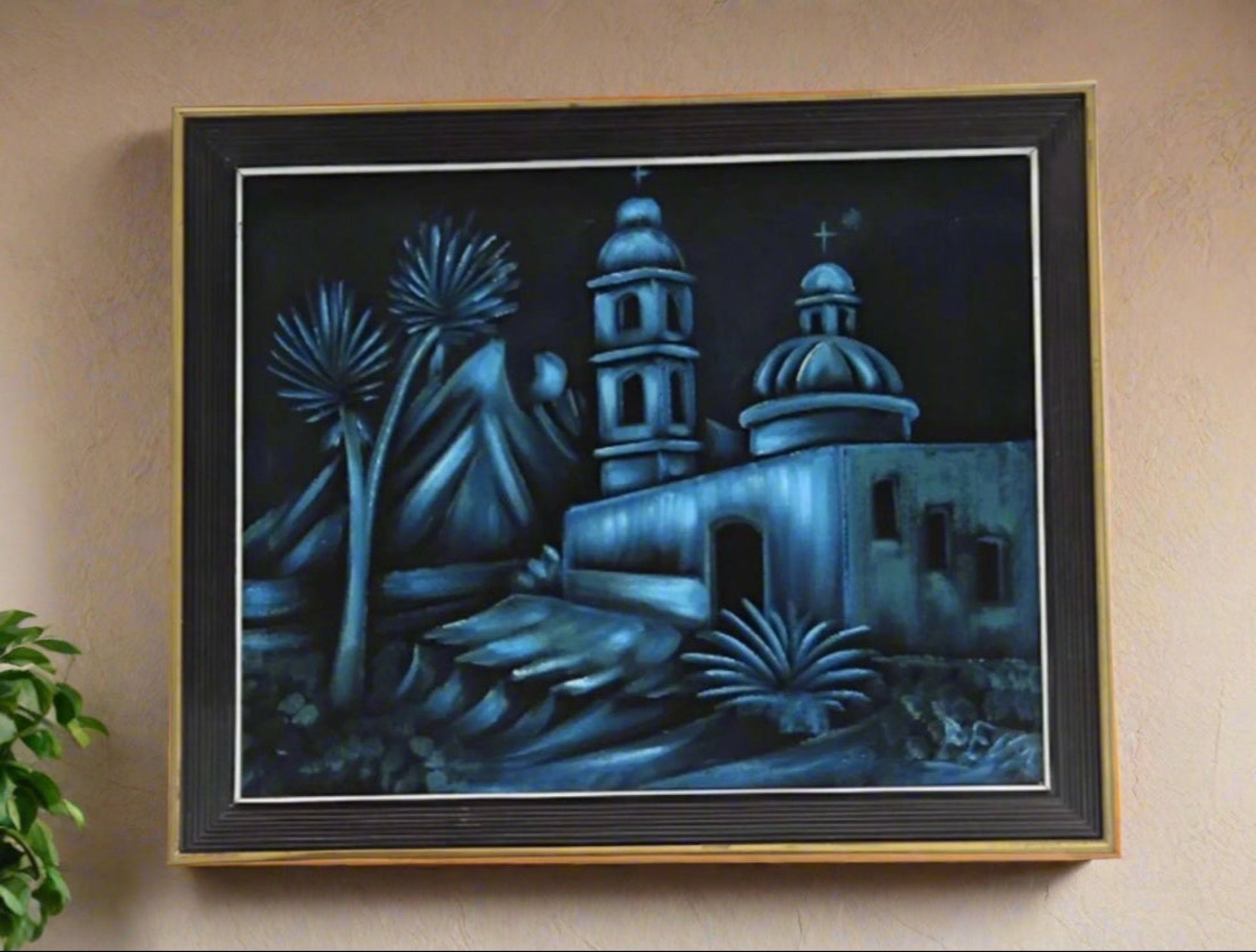 1960s Old Mission | Artist Signed Black Velvet