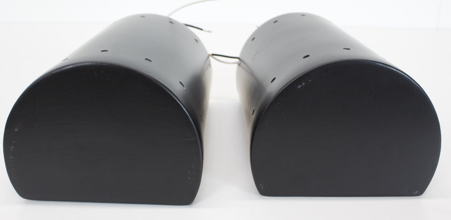 Pair of Handcrafted Black Ceramic Wall Sconces - OffCenterModern