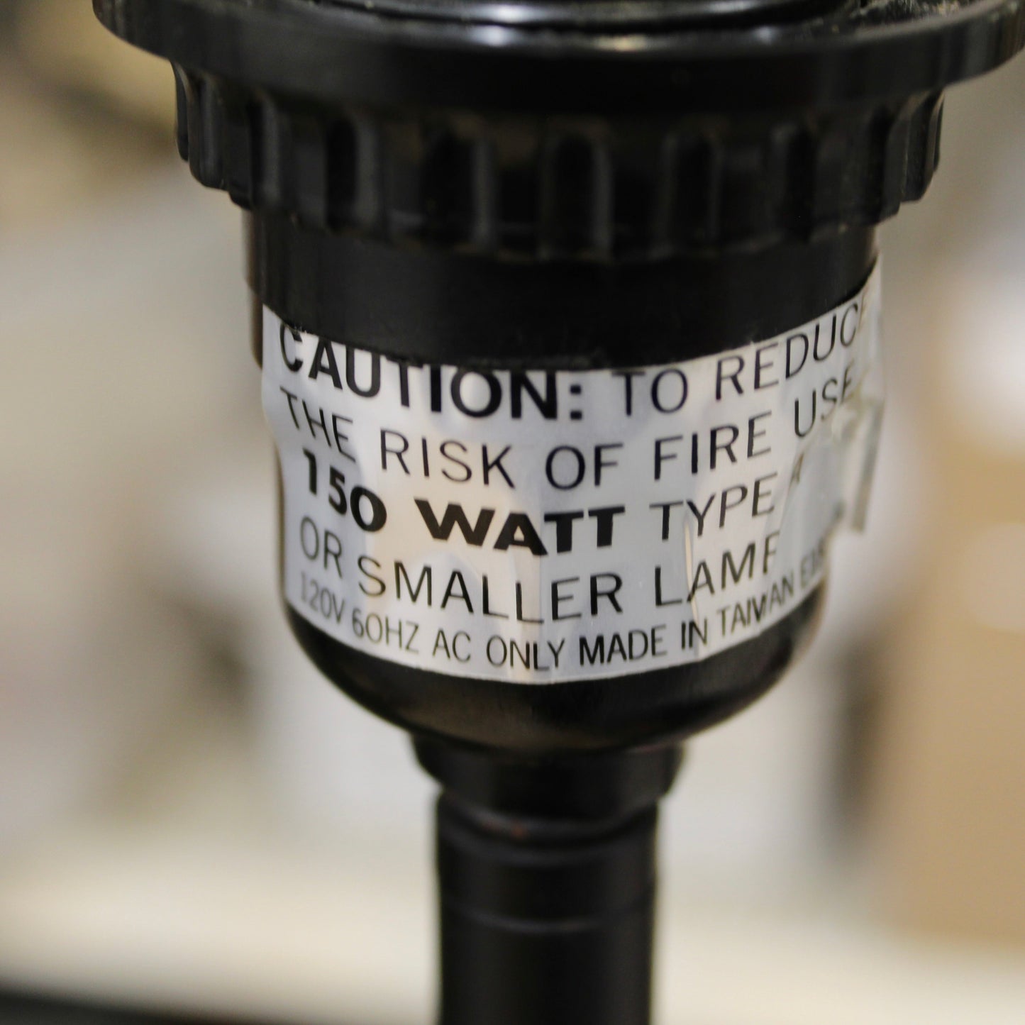 Pair of Vintage Smoke Glass Globe Wood Base Floor Lamp