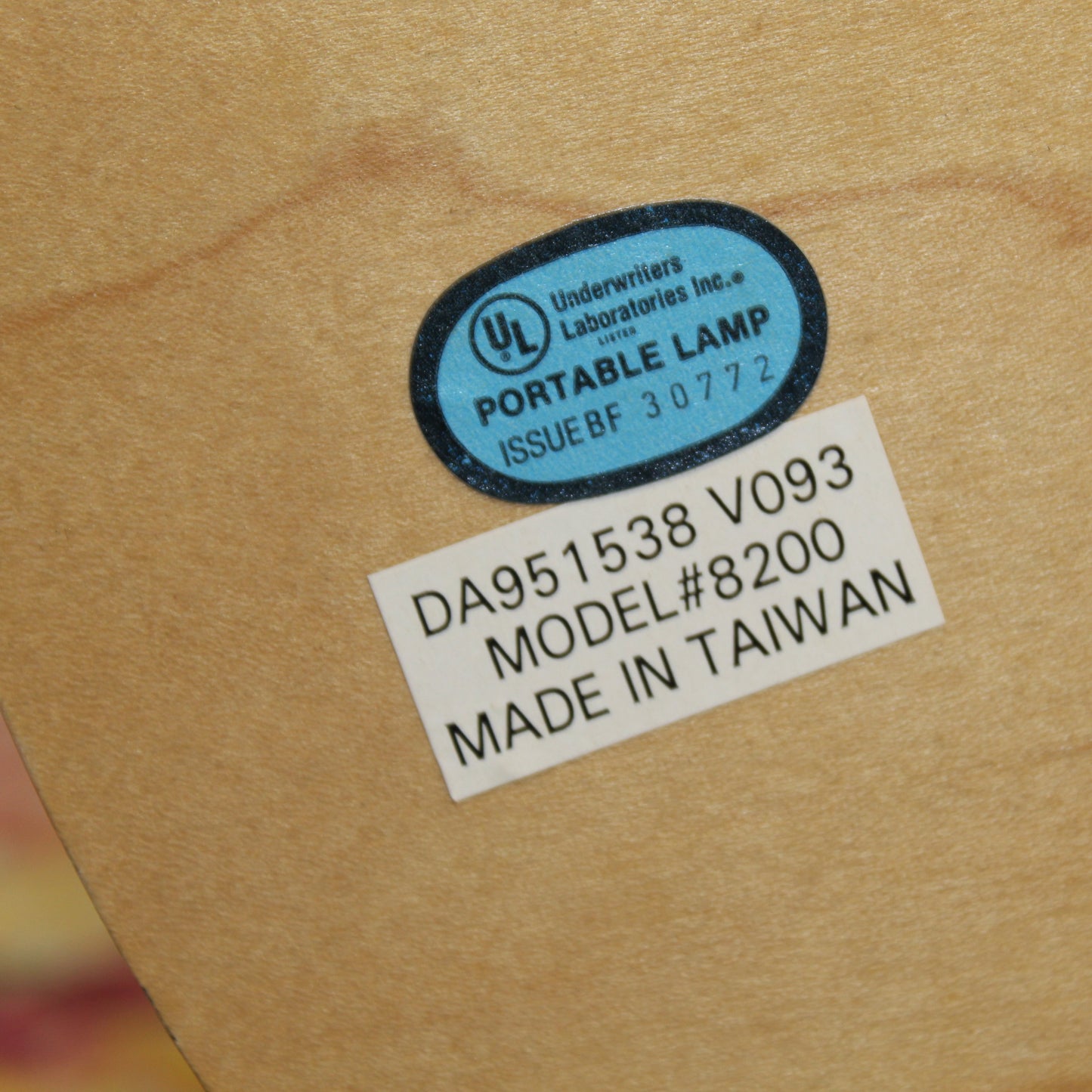 Pair of Vintage Smoke Glass Globe Wood Base Floor Lamp