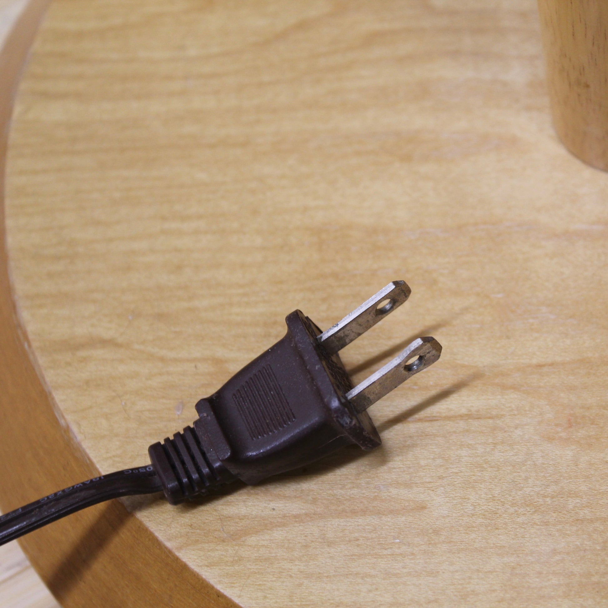 Pair Floor Lamps | 1990s Ash Wood & Smokey Glass Globes