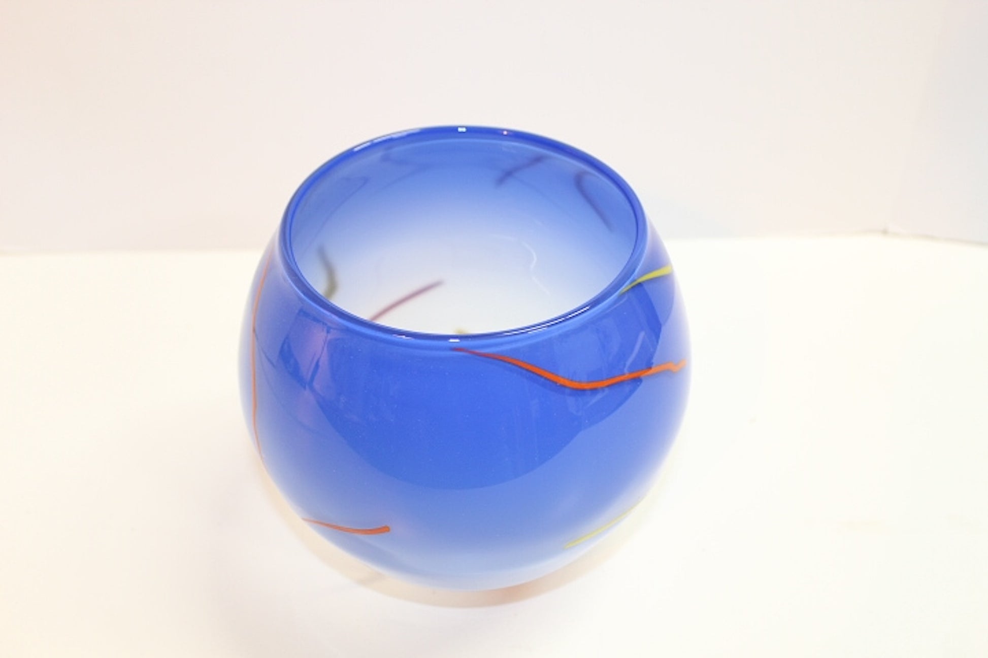 Blue Art Glass Vase | Artist Signed