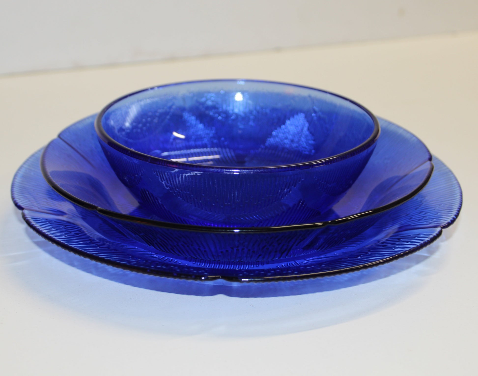1980s Cobalt Blue Dinner | 7 Complete Settings Forte Crisa