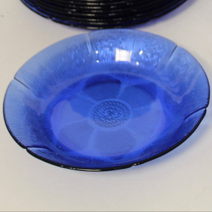 23 Pc. Blue Glass Sunflower Design | Forte Crisa Mexico