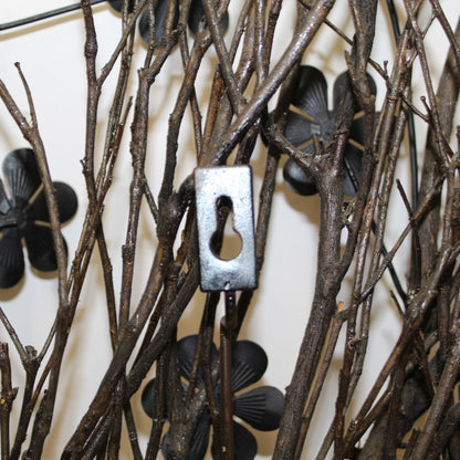 Vintage Branch Adorned with Metal Jasmine Flowers