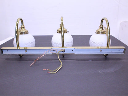 Vintage 3 Arm Brass Vanity Light