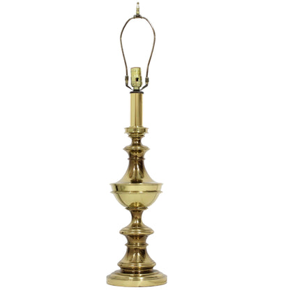 1960s Large Brass Candlestick Shape Table Lamp