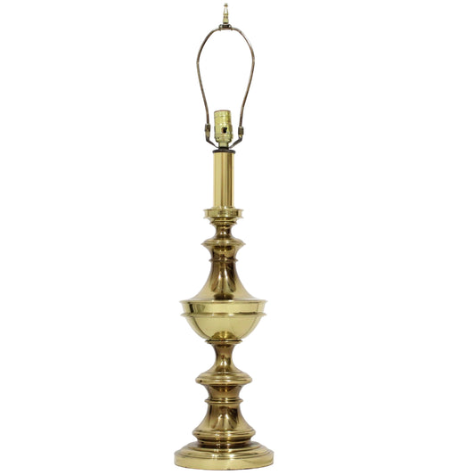 1960s Large Brass Candlestick Shape Table Lamp