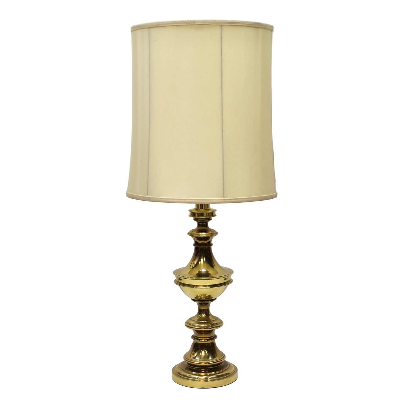 1960s Large Brass Candlestick Shape Table Lamp