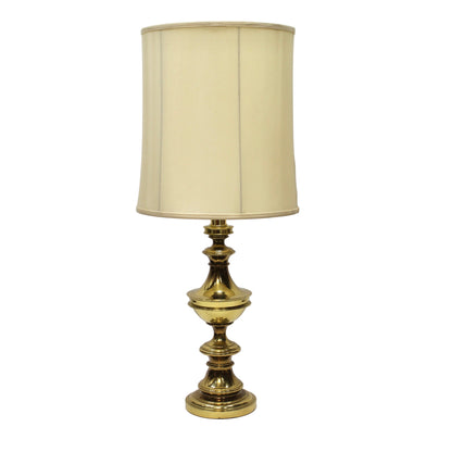 1960s Large Brass Candlestick Shape Table Lamp