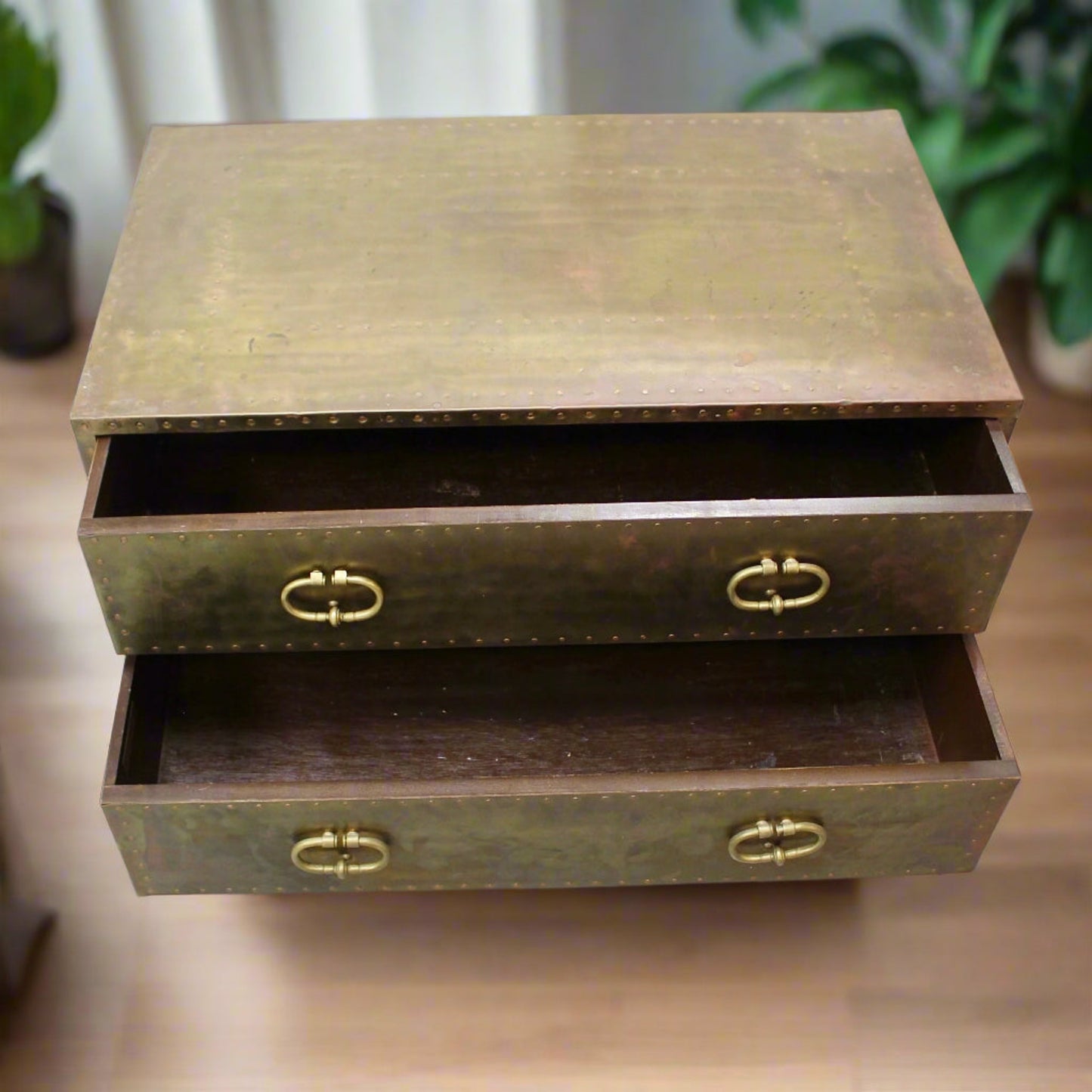 Sarried Brass Clad 2-Drawer Chest