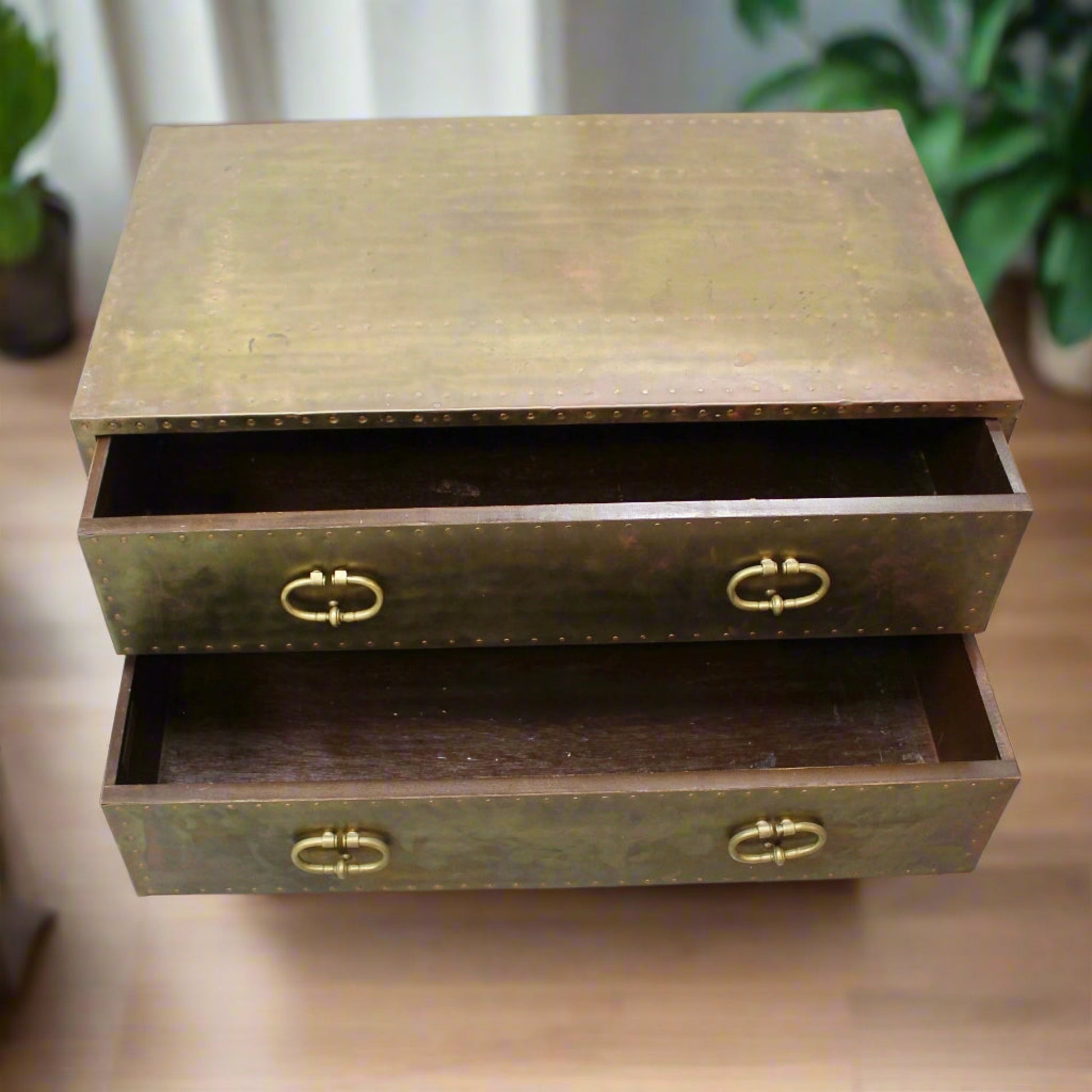 Sarried Brass Clad 2-Drawer Chest