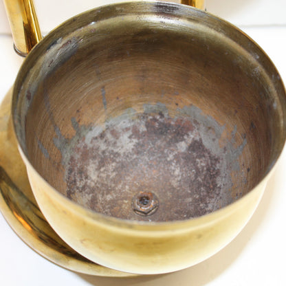 Brass Planter Double Globe Lamp
