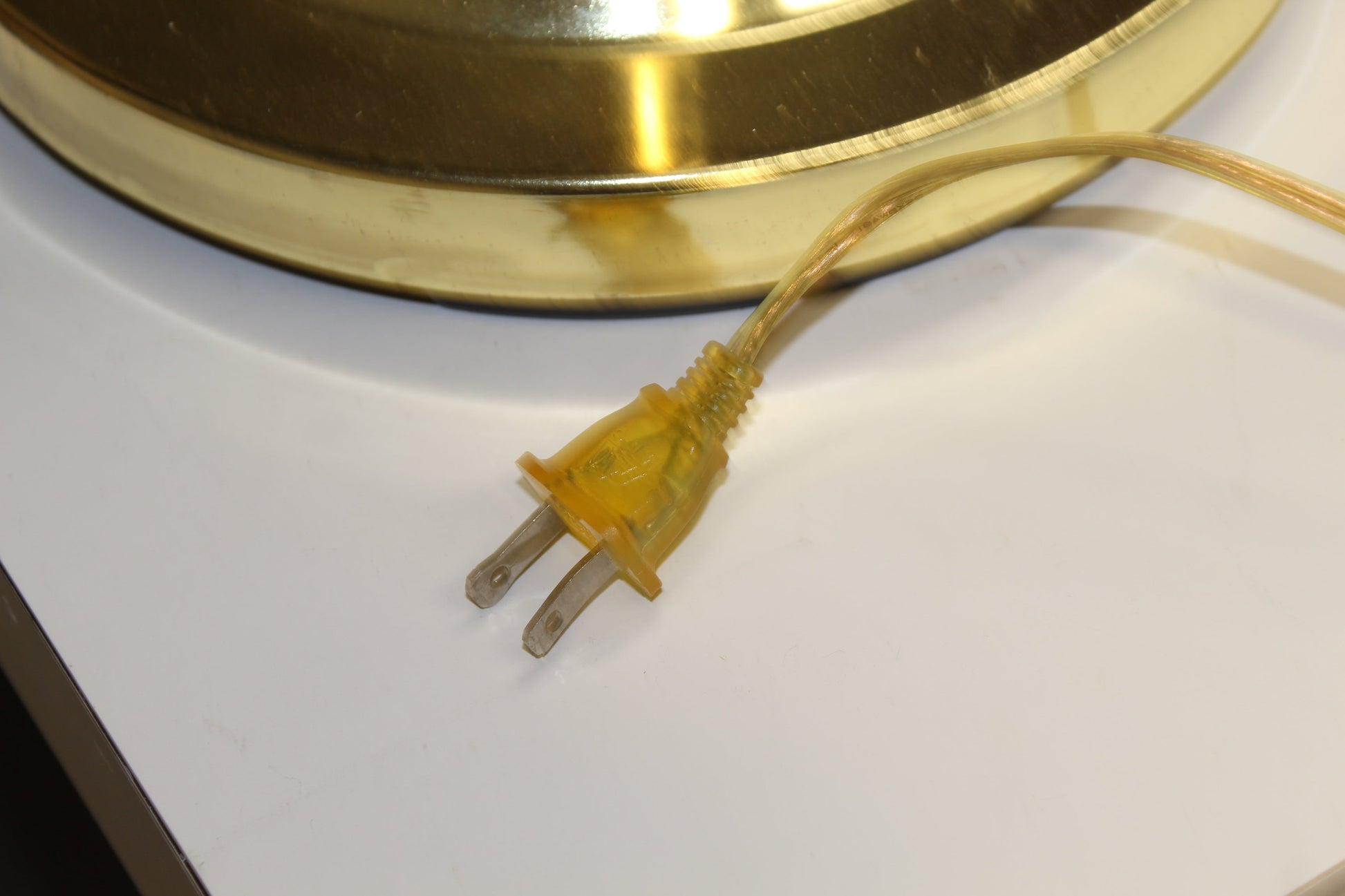 Vintage Brass Floor Lamp w/ Starburst Shade