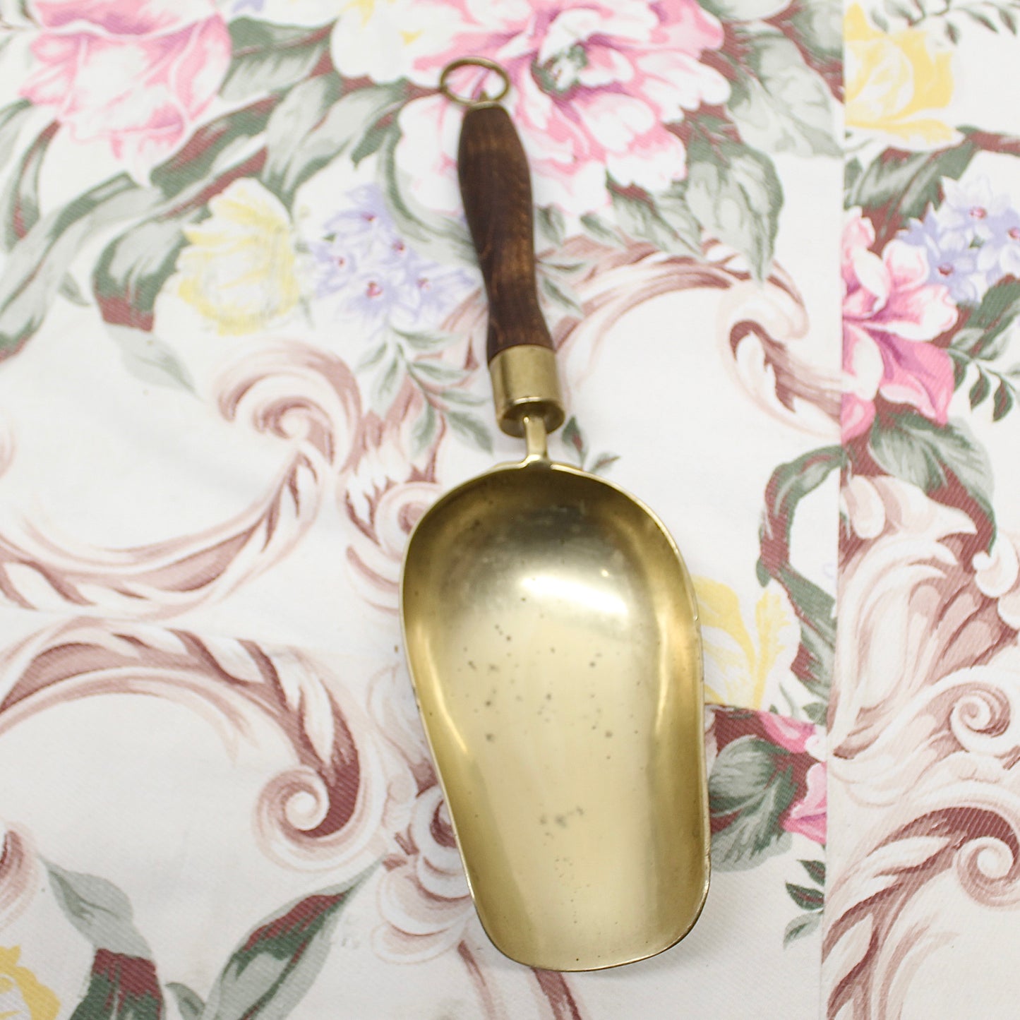 Vintage Large Brass Grain Scoop