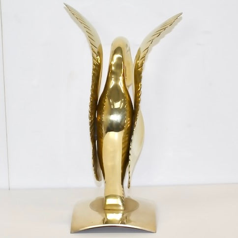 Hollywood Regency Dolby Cashier Style Brass Swan