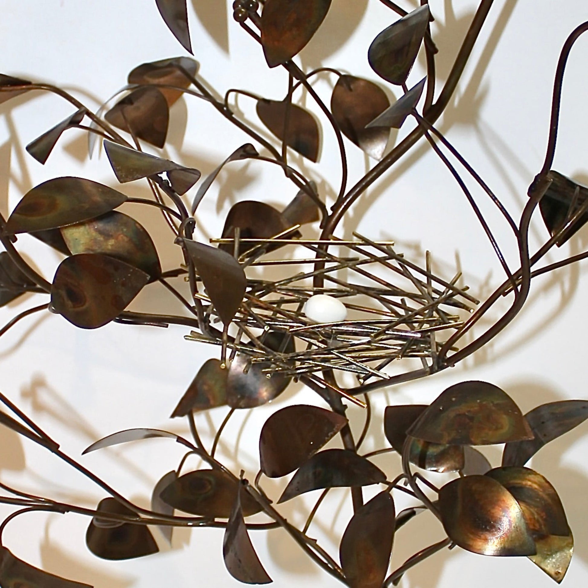 Metal Tree w/ Nest Sculpture | Curtis Jeré