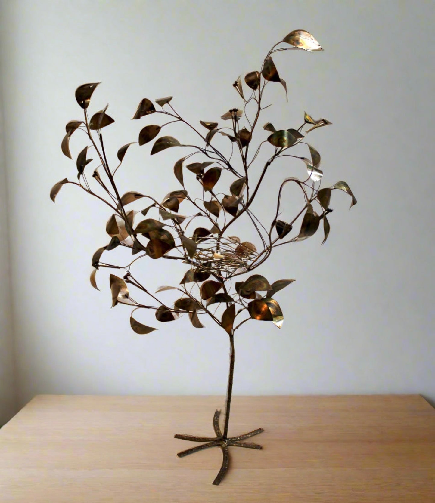 Metal Tree w/ Nest Sculpture | Curtis Jeré