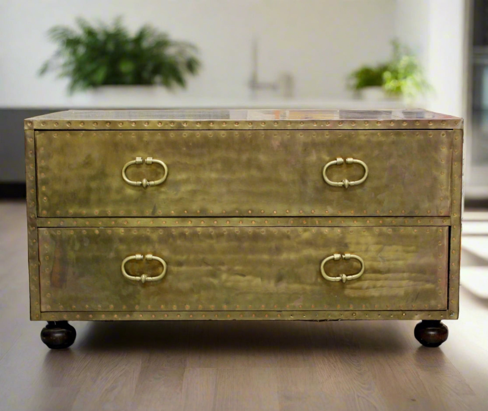 Sarried Brass Clad 2-Drawer Chest